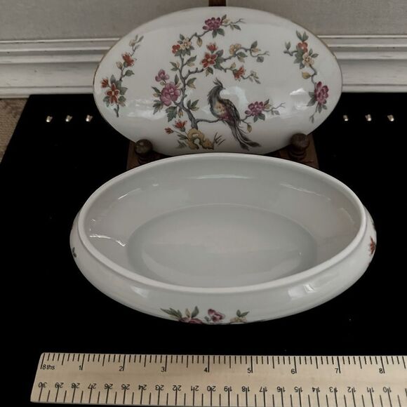 Vintage Collectible 1900's Haviland Limoges Pheasant oval covered bowl - Picture 4 of 7